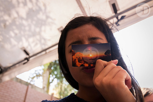 Sunset in a presentation card