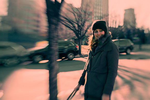 030 The girl with her dog in Brooklyn by Fabriccio Díaz