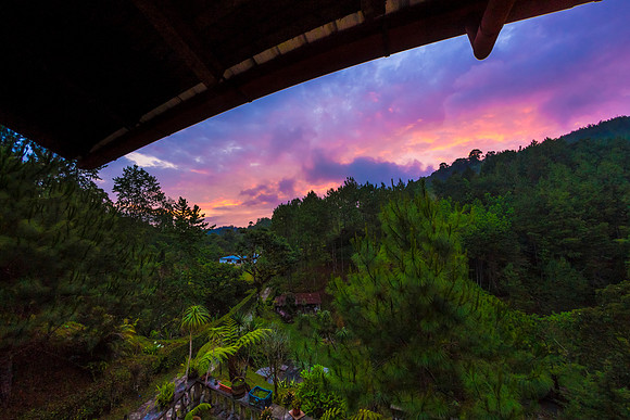 Atardecer en las montañas