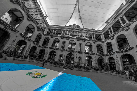 Bandera en el Palacio