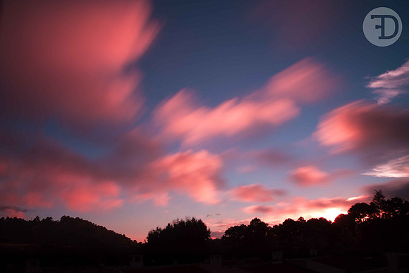 The sky was Pink