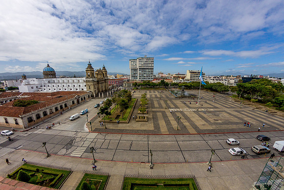 Plaza de la Constitución desde el techo del Palacio Nacional